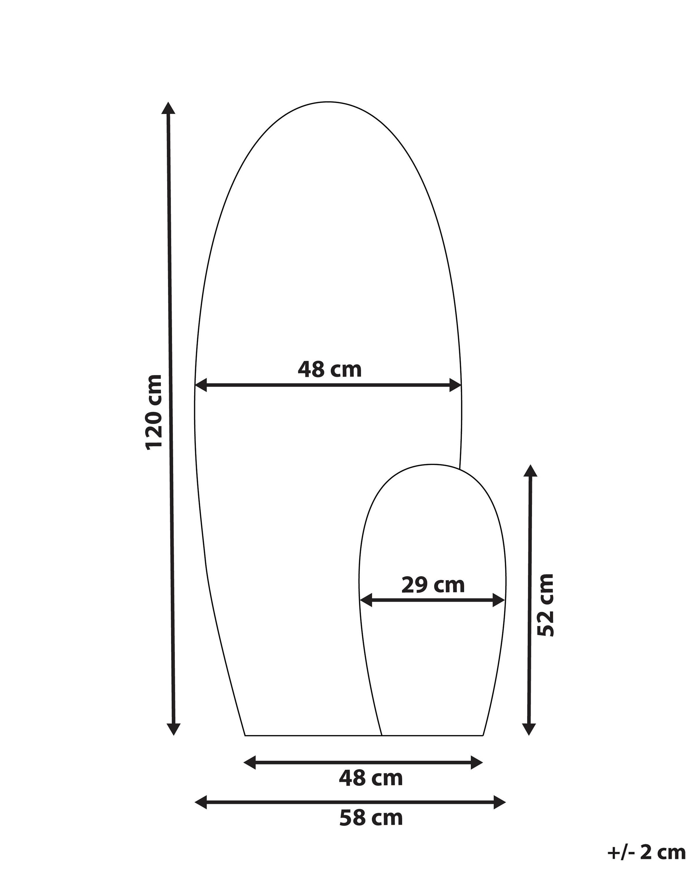 Wandspiegel VIERZON 58 cm 120 cm Zwart