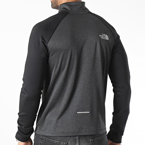 Sweat Col Zippé Zip Run A7SXP Noir