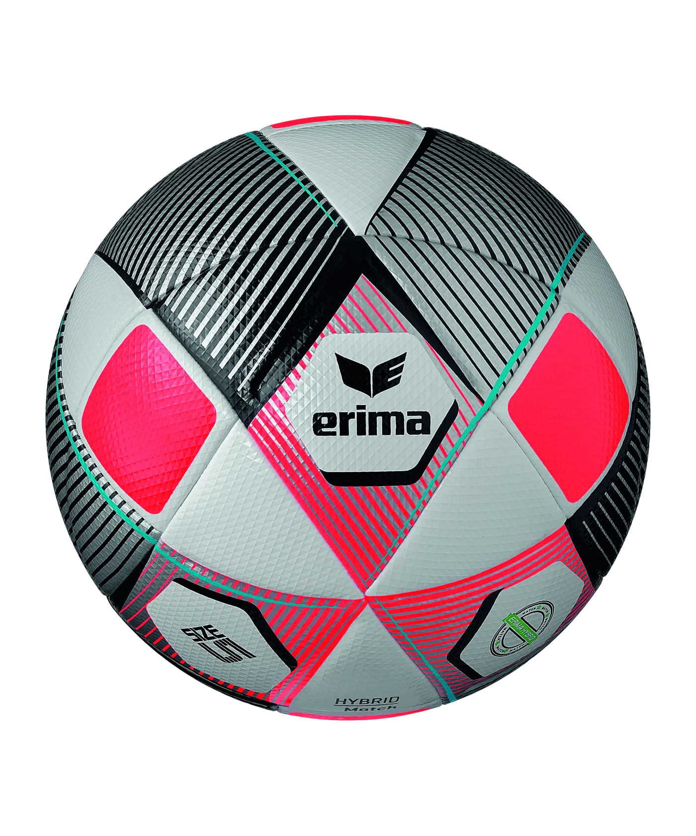 Erima Hybrid Match Spielball Silber Rot