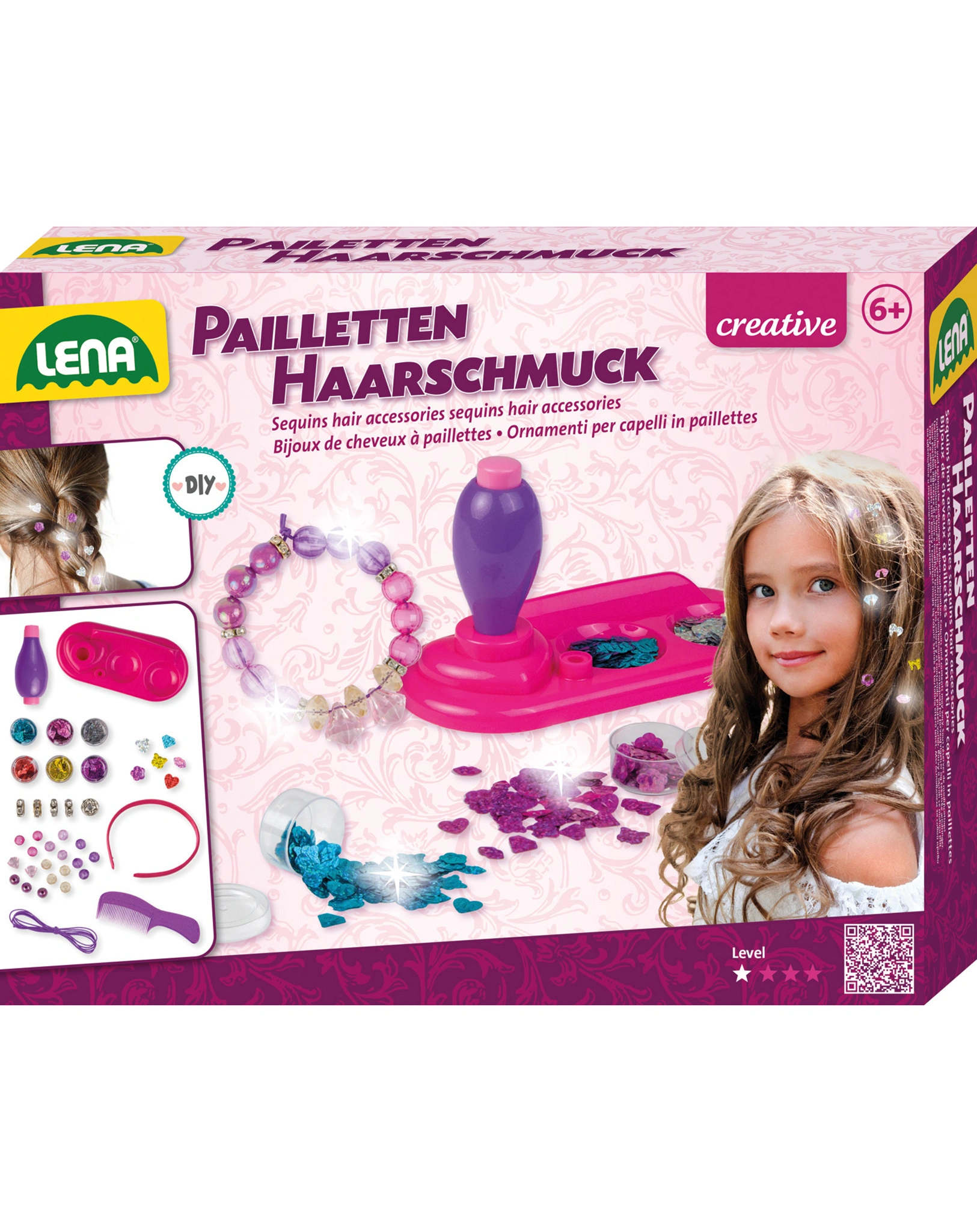 Bastelset PAILLETTEN HAARSCHMUCK (240x50x190)