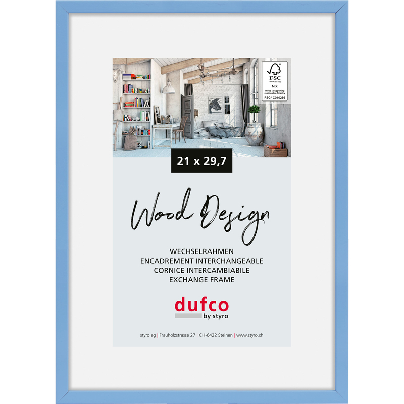 Dufco Bilderrahmen Hay, 21 x 29.7 cm, hellblau