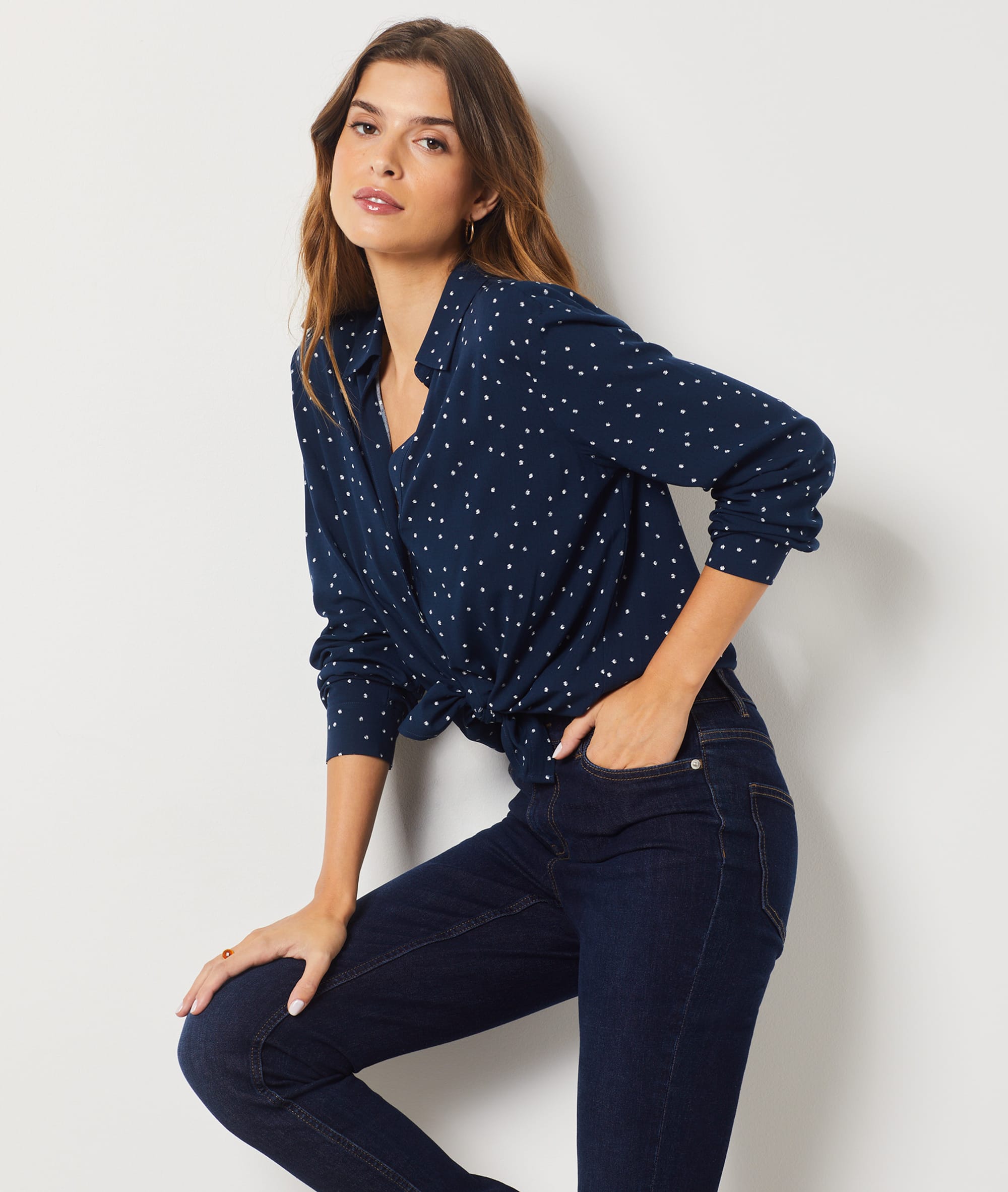 Chemise à pois
