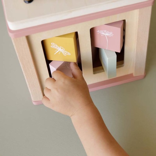 Cube d'activités Fleurs Rose - LITTLE DUTCH