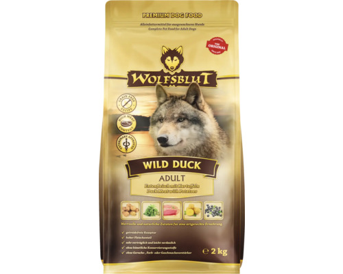 Wolfsblut Wild Duck Adult droog hondenvoer, eend met aardappelen met waardevolle superfoods, graanvrij, glutenvrij, 2 kg