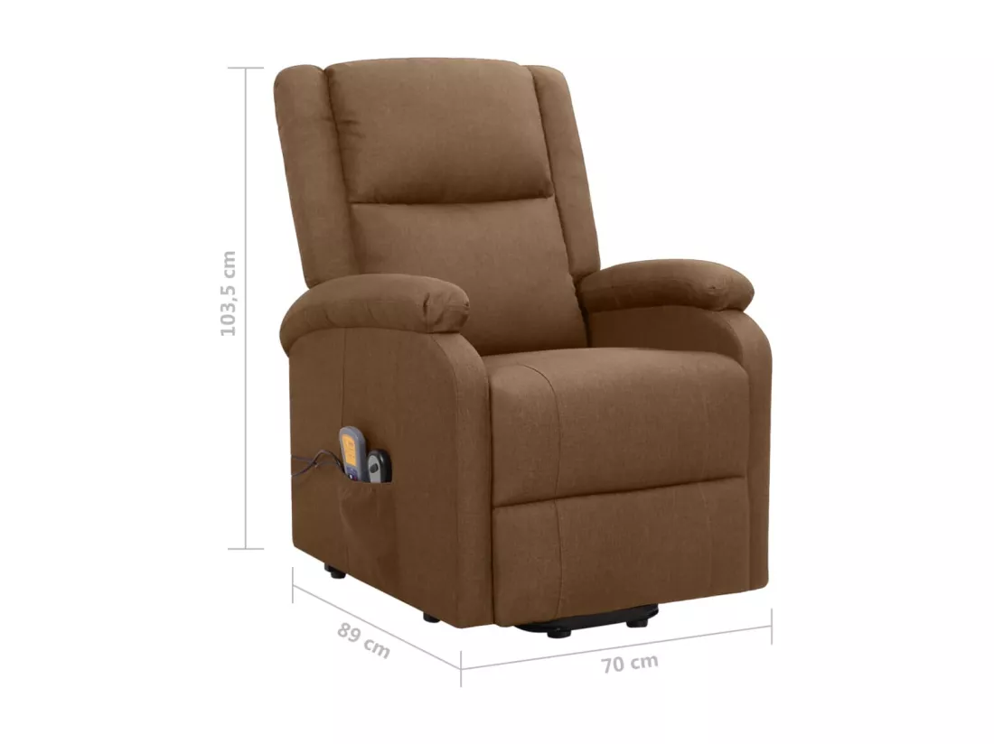 Prolenta Premium - Fauteuil de massage Marron Tissu