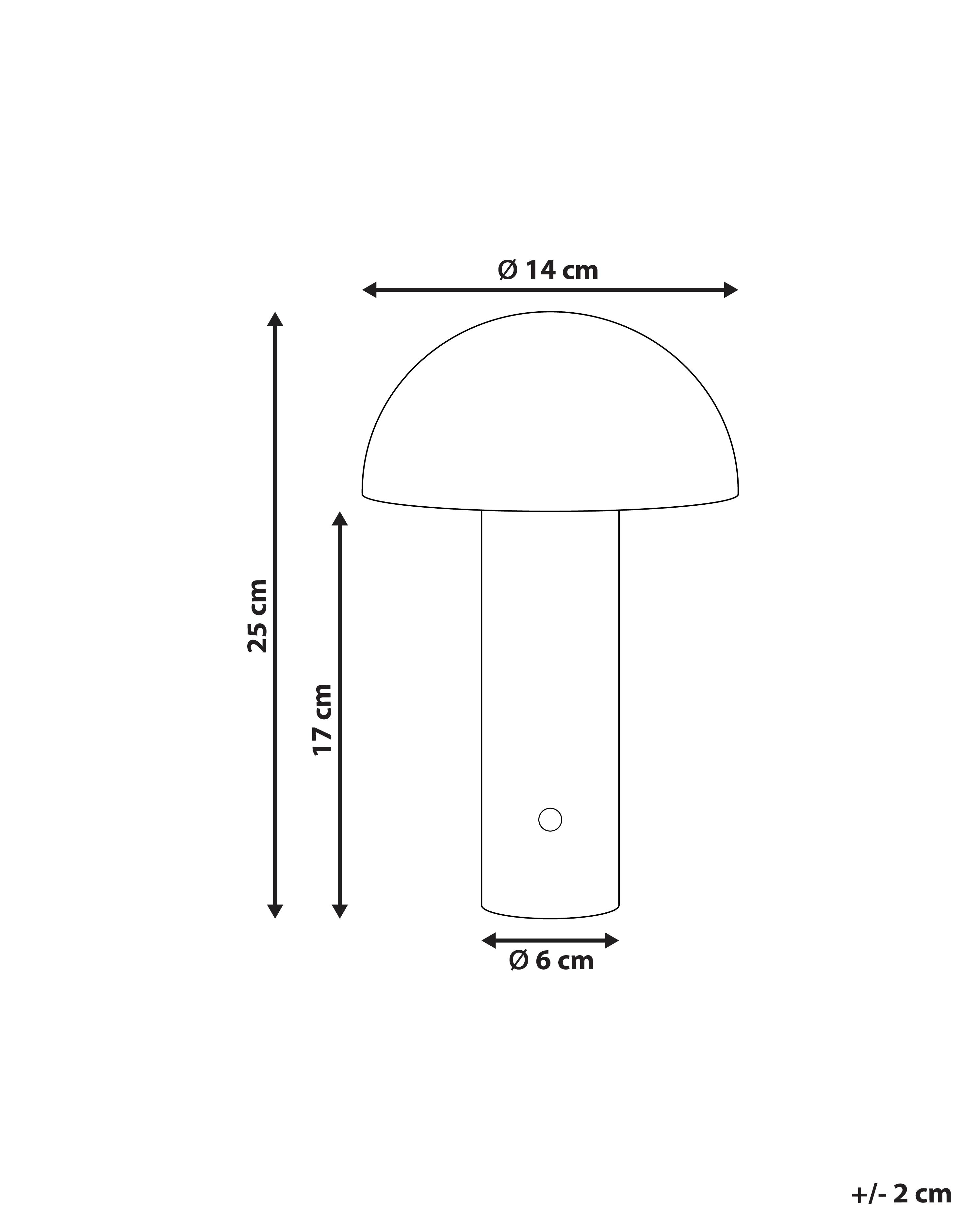 LED draadloze tafellamp BOJO met dimmer Metaal Zwart