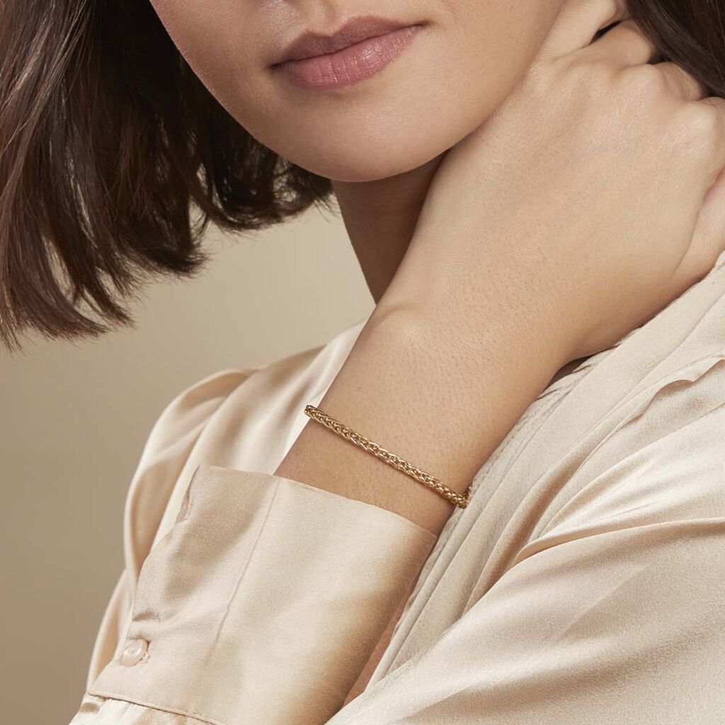 Bracelet Jayna Maille Palmier Or Jaune