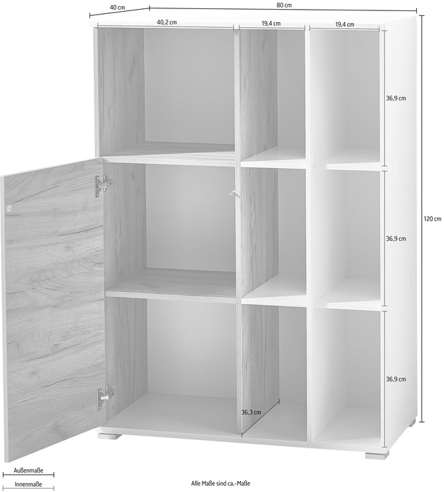 GERMANIA Aktenschrank »GW-Lioni« in 2 Höhen, Stauraum, Push-to-open, Breite 85 cm, Made in Germany