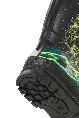 Viking Jolly Print Gummistøvler, Black/Blue Green