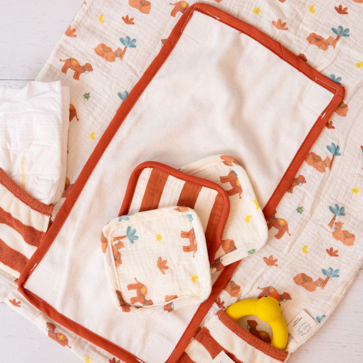 Lot de 5 lingettes lavables en éponge - Sahara Petit toi