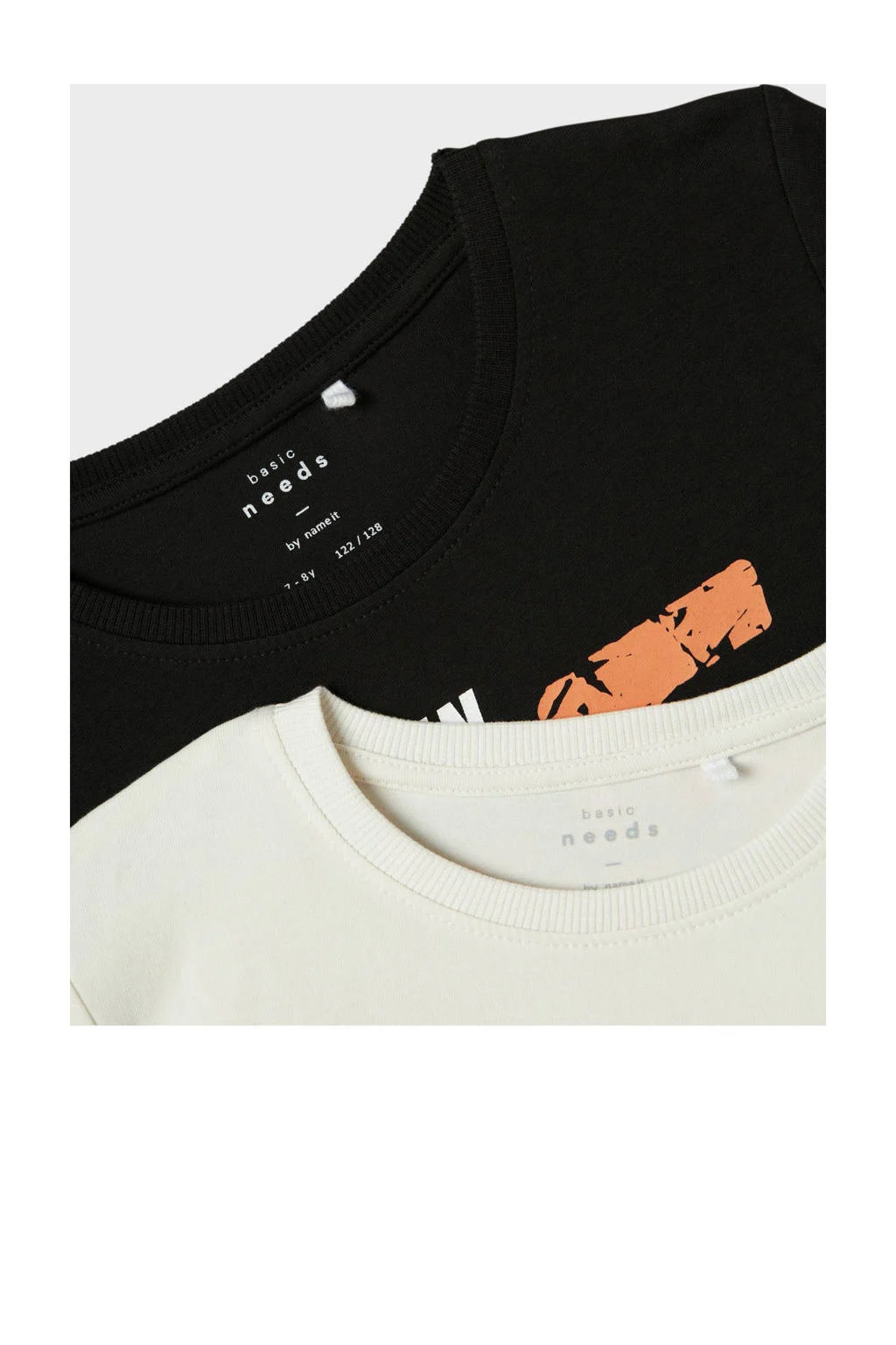 NAME IT longsleeve NKMVUX - set van 2 ecru/zwart