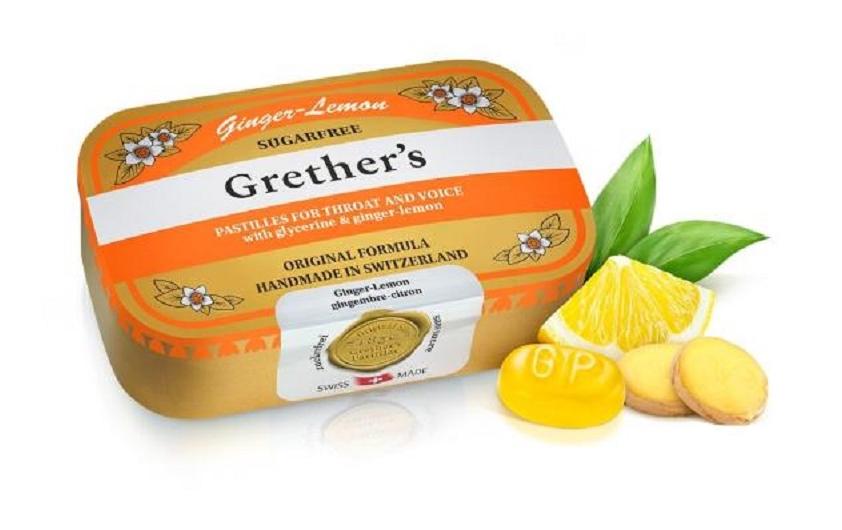 Ginger Lemon Pastillen ohne Zucker 110 gBonbons für Hals und Rachen