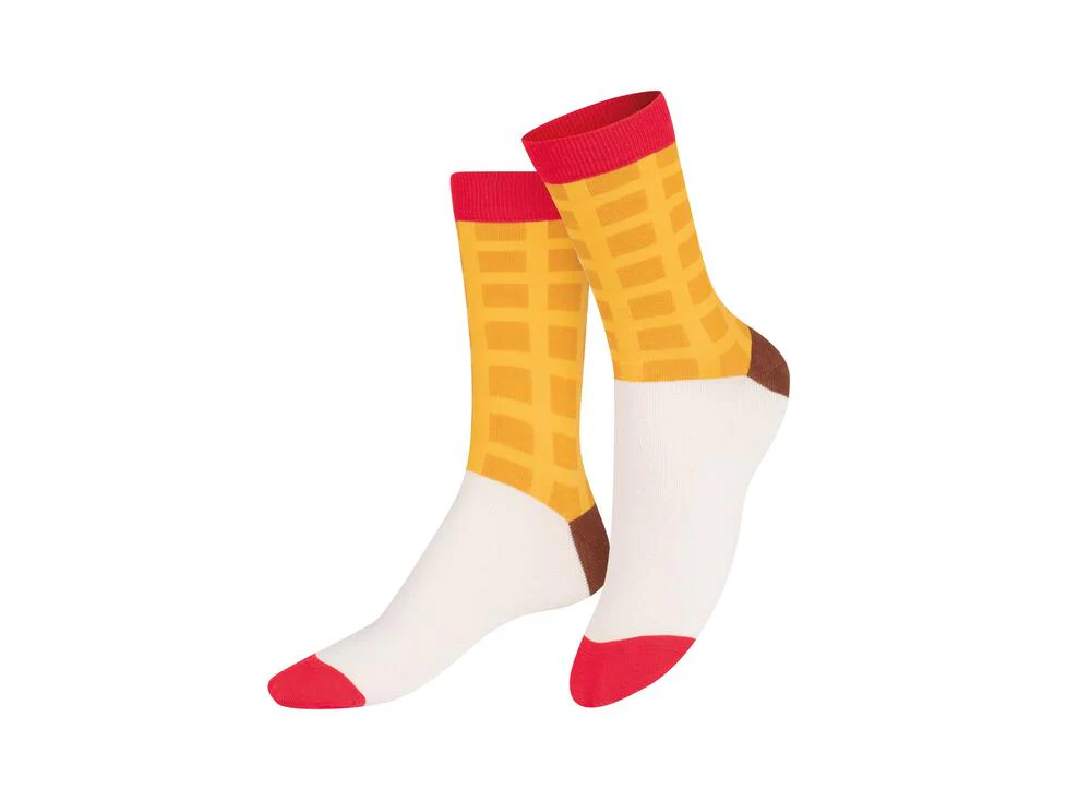 Eat My Socks  Sweet Waffle strømper - brun