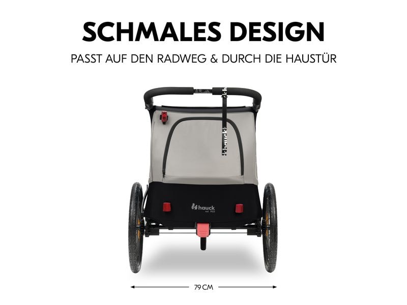 Hauck Veloanhänger Dryk Duo Plus Schwarz Veloanhänger für 2 Kinder