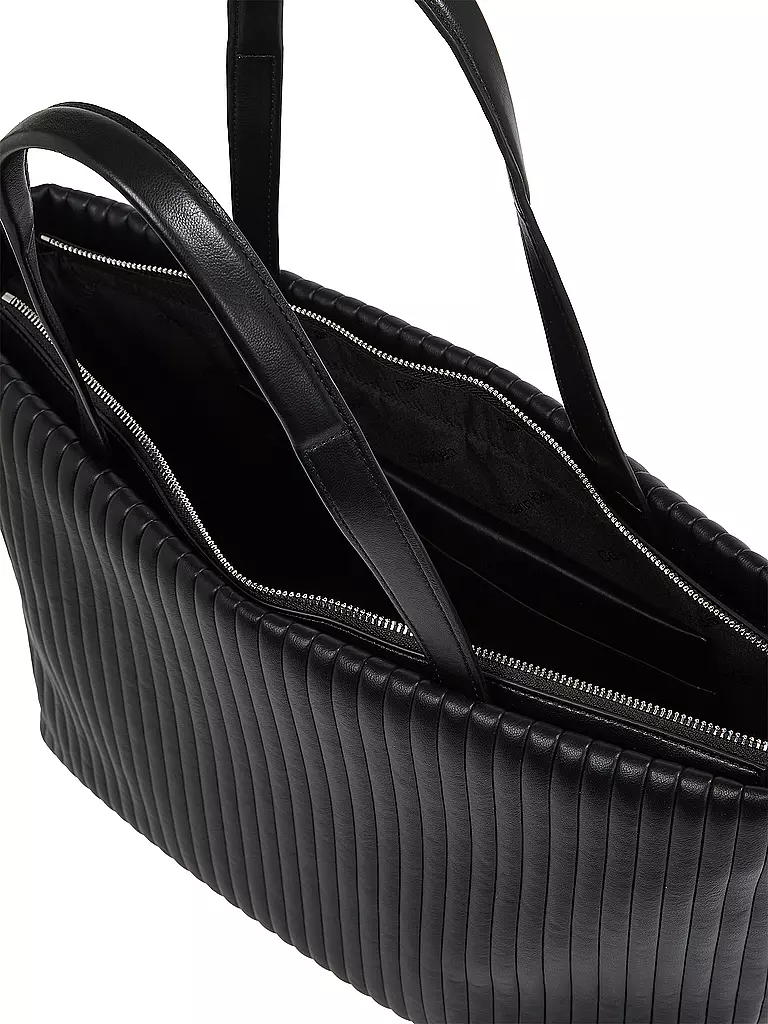 CALVIN KLEIN Tasche - Shopper MINI LINE QUILT Medium schwarz