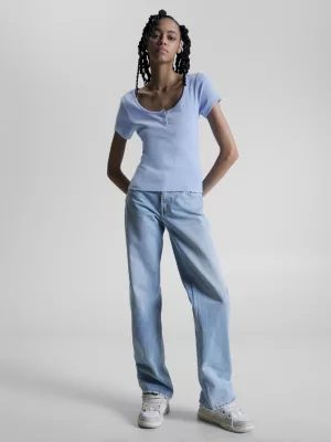 Camiseta Slim Fit com Malha Canelada
