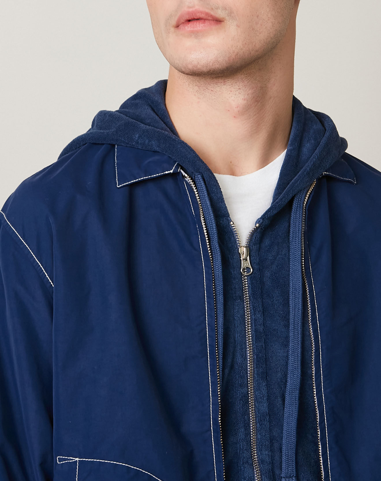 Hartford Blouson Delano Pat bleu foncé