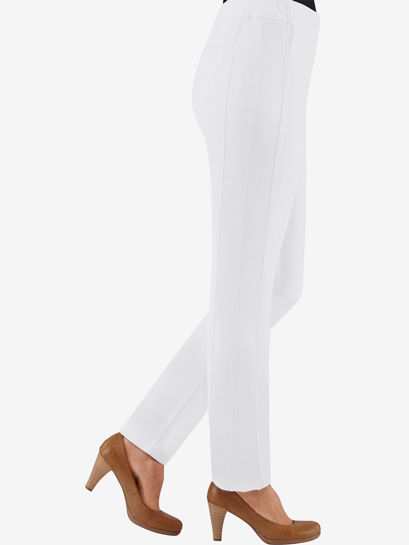 Pantalon classique uni avec ceinture élastique