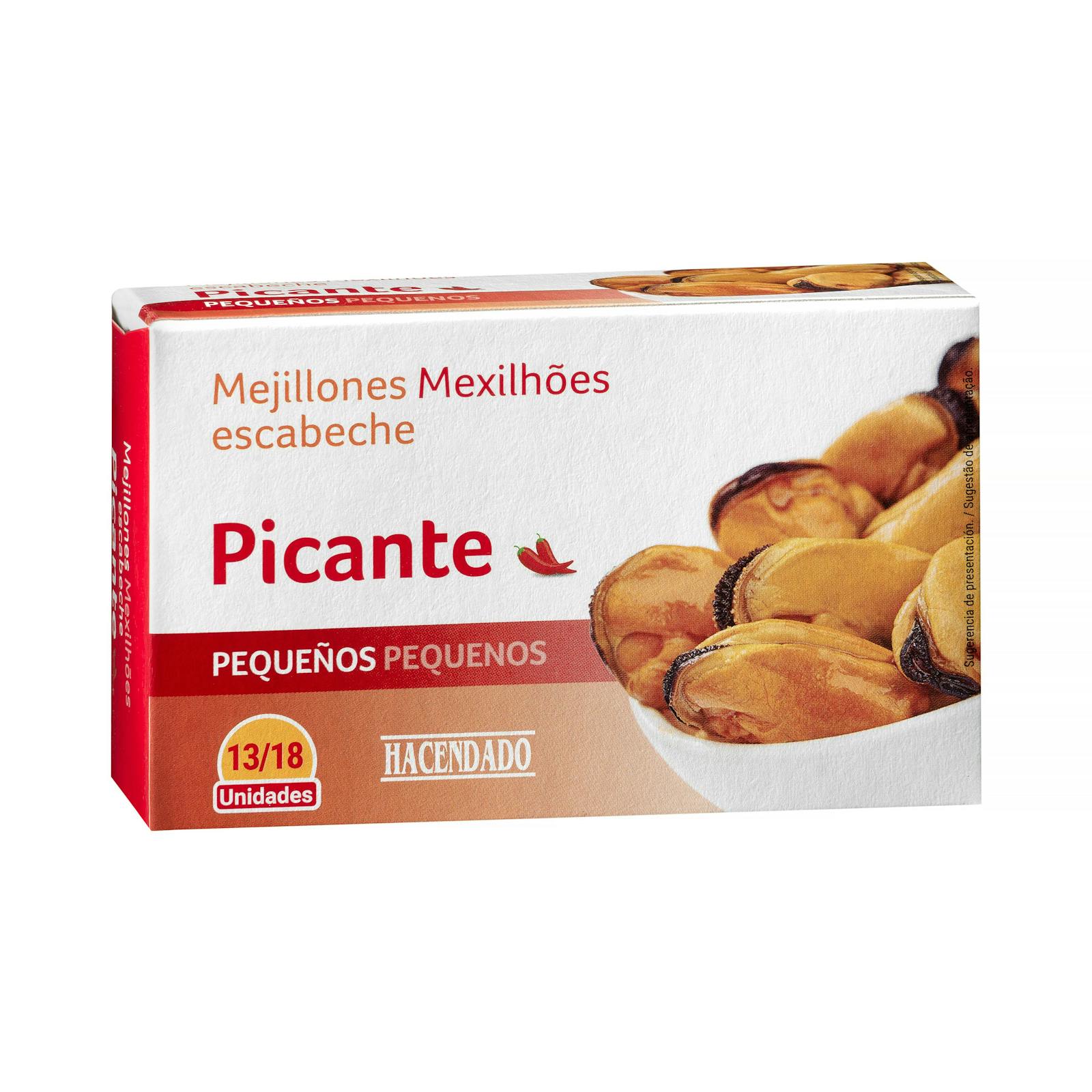 Petites moules Hacendado marinées épicées