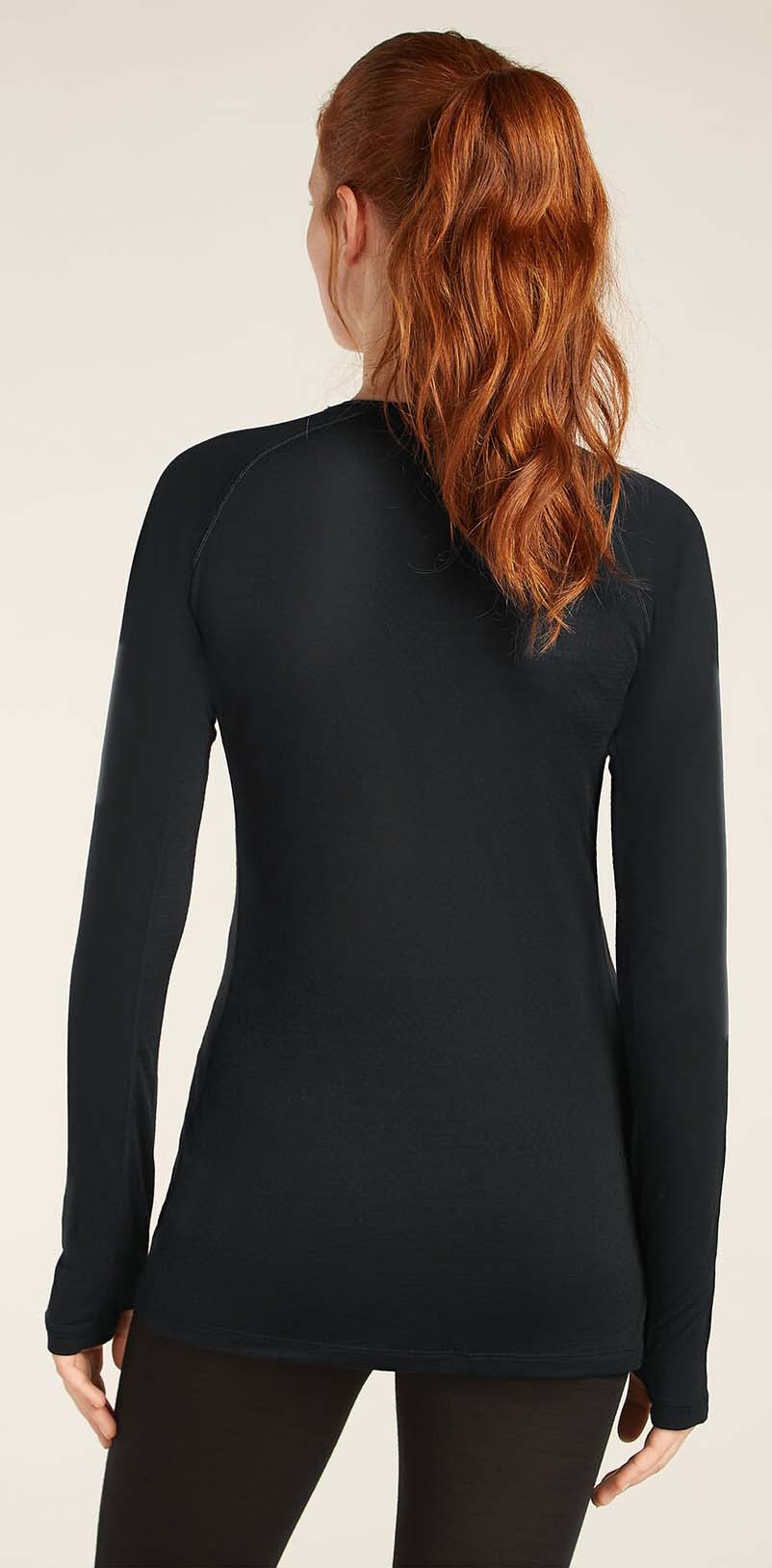 Merino 125 ZoneKnit LS Crewe Dame Black