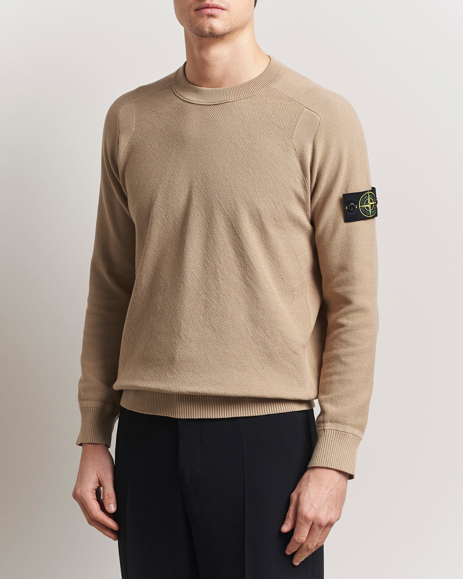 Stone Island Micro Stitch Organic Cotton Crew Biscuit