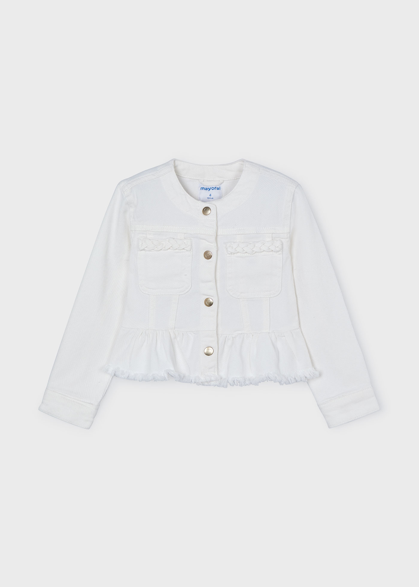 Jaqueta feminina Better Cotton com babados, Apple
