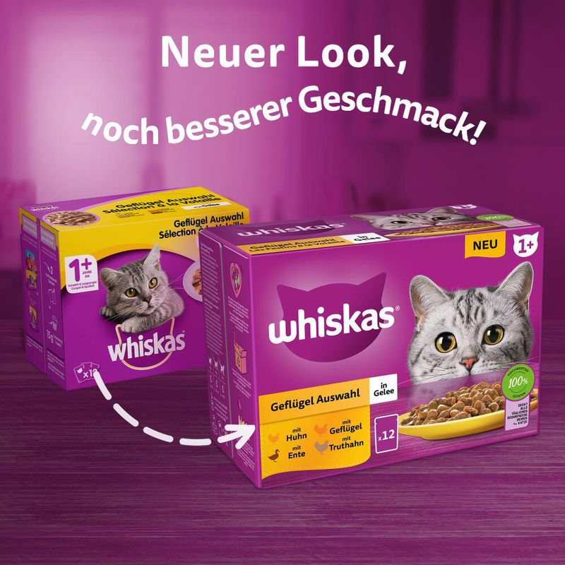 Whiskas 1+, adulte 12 x 85 g