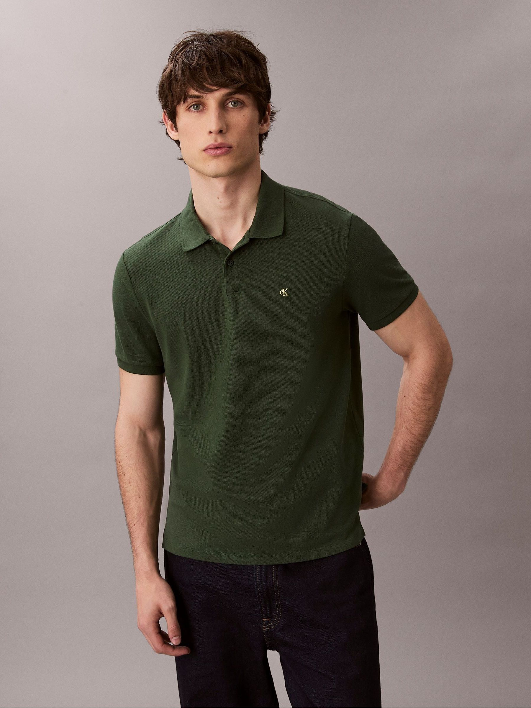 Groen - Calvin Klein Cotton Pique Classic Polo Shirt
