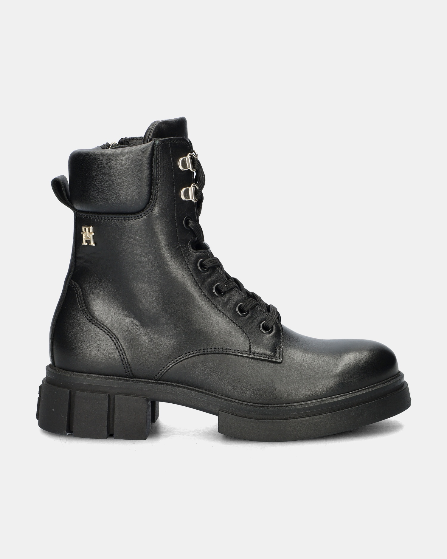 Tommy Hilfiger Sport Lace-up Biker Bikerboots  - zwart