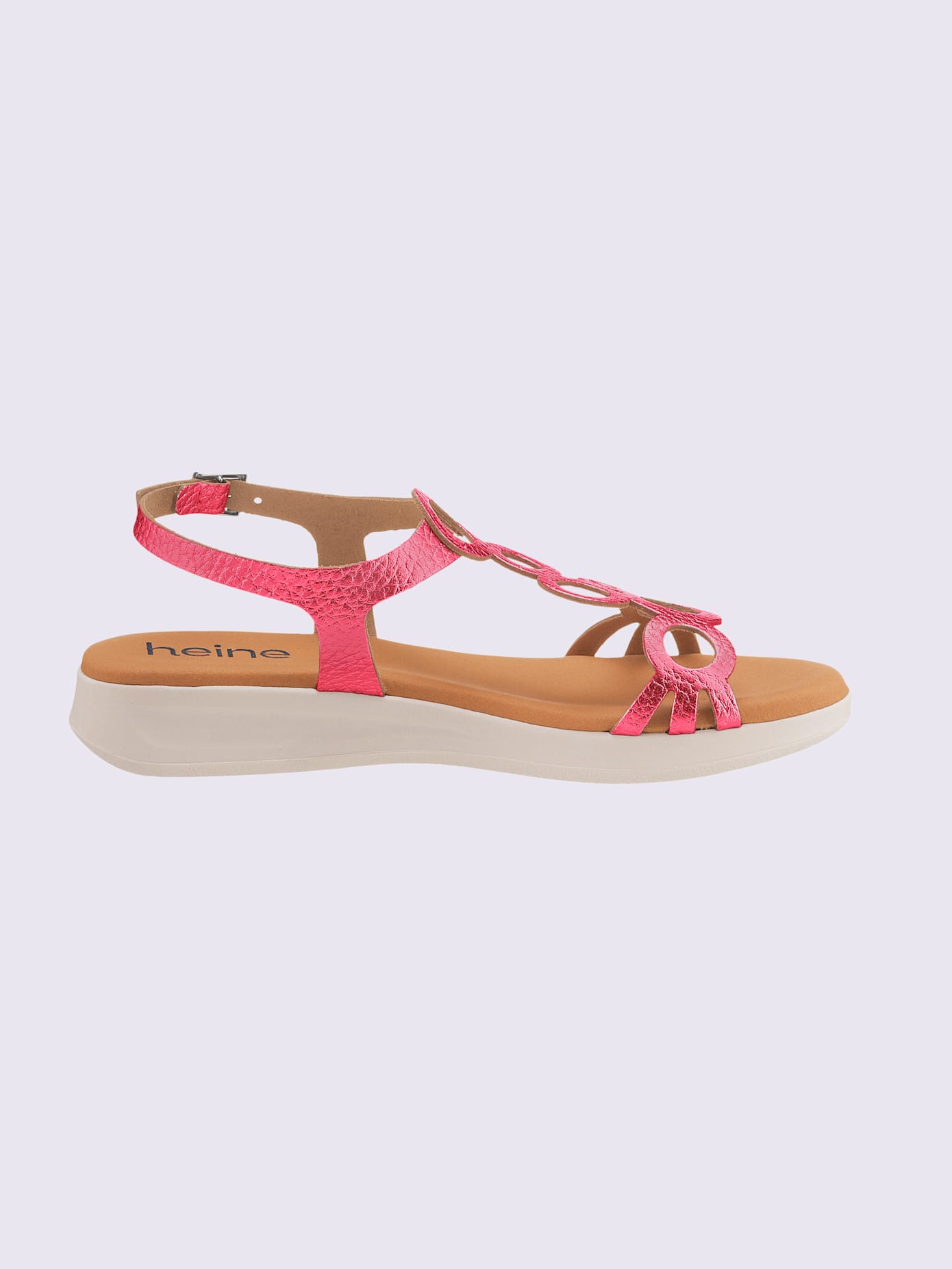 Sandales dessus cuir vachette véritable