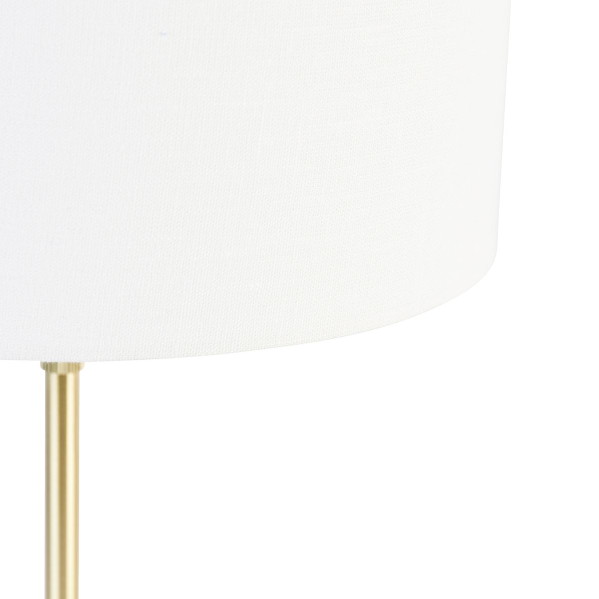 Tafellamp goud verstelbaar met kap wit 35 cm - Parte
