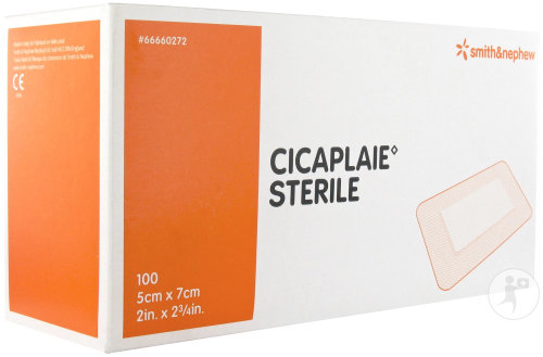 Smith&Nephew Cicaplaie Sterile Pansement Post-Opératoire Adhésif 5x7cm Pièces 100 (66660272)