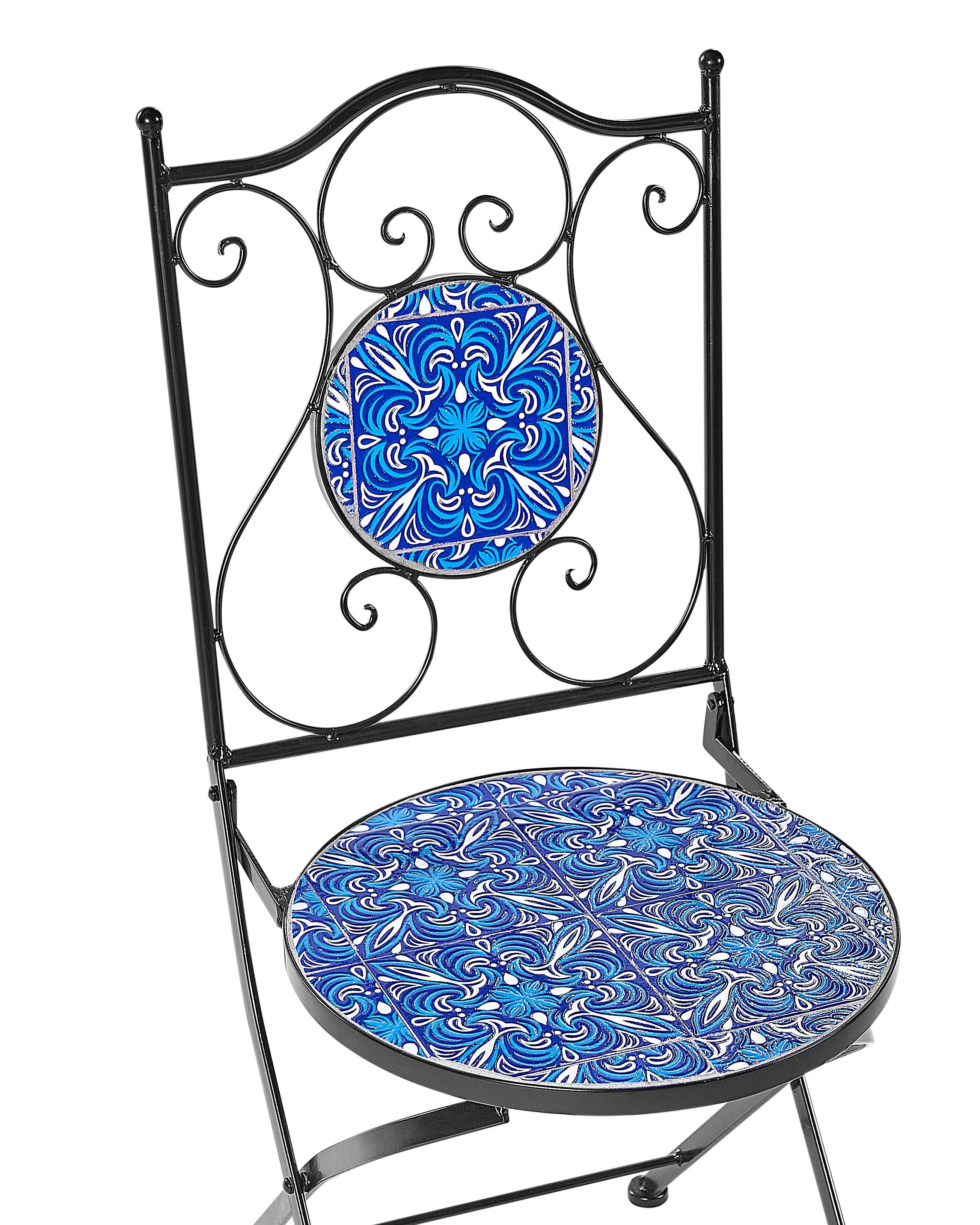 Set van 2 tuinstoelen CIGLIANO Metaal Zwart