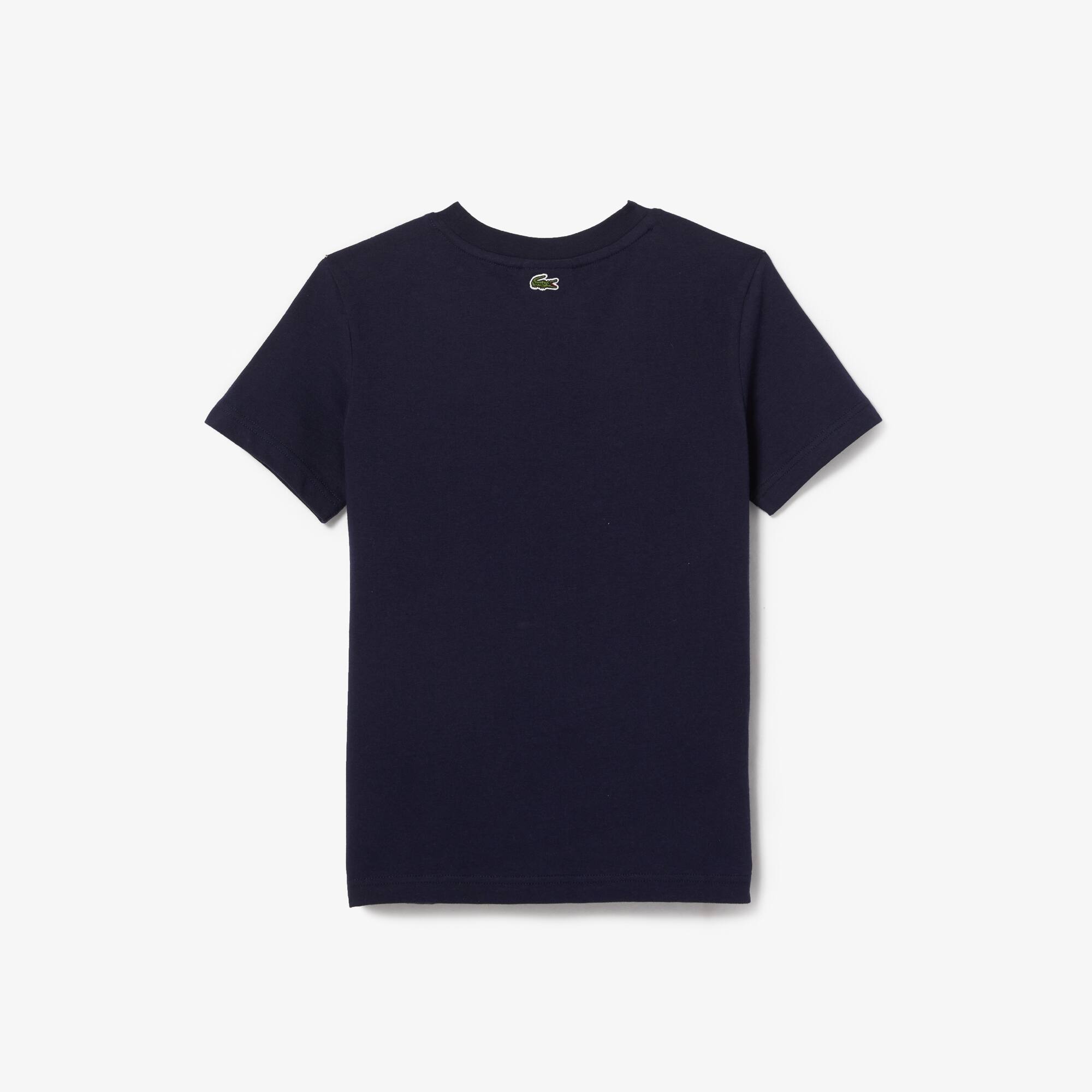 T-shirt enfant avec marquage contrasté Lacoste en jersey de coton T-Shirts & Chemises - Bleu - Lacoste - Enfant