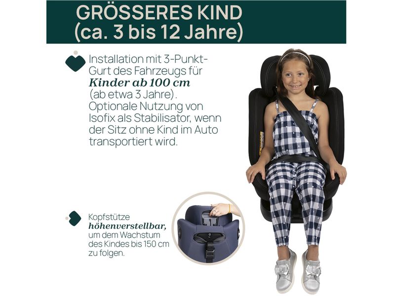 Chicco Kindersitz Unico Evo i-Size Classic 40 - 150 cm Autokindersitz mit 360° Drehfunktion