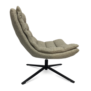Fauteuil Benjamin warmbeige swivel stof