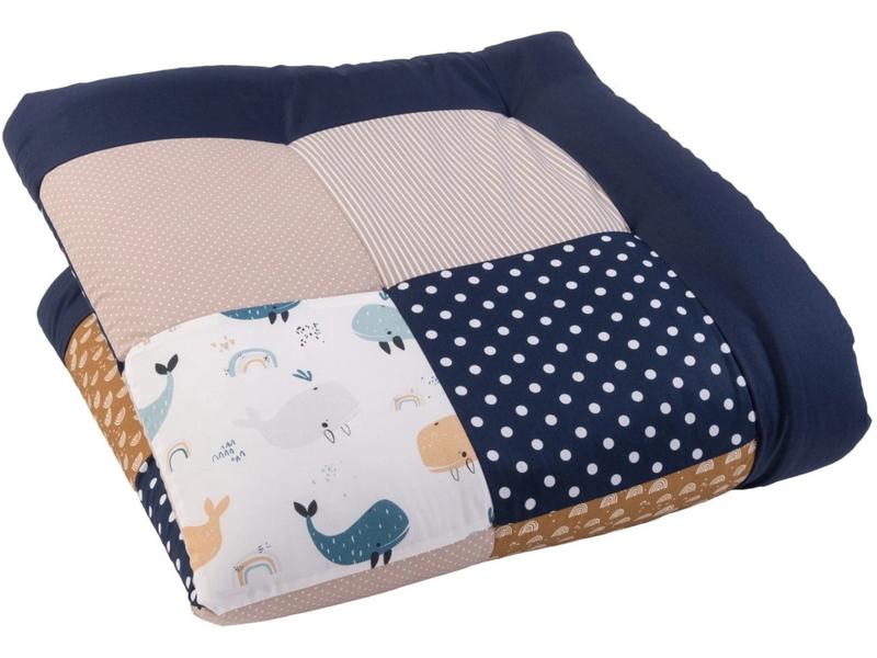 Ullenboom Krabbeldecke Wale 100 x 100 cm Babydecke mit Wahlen