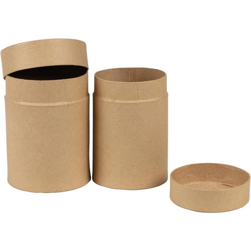 Lot de 2 boîtes à thé avec couvercle refermable - Kraft