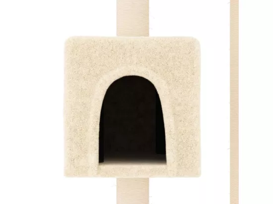 Arbre à chat avec griffoirs en sisal Crème 104 cm