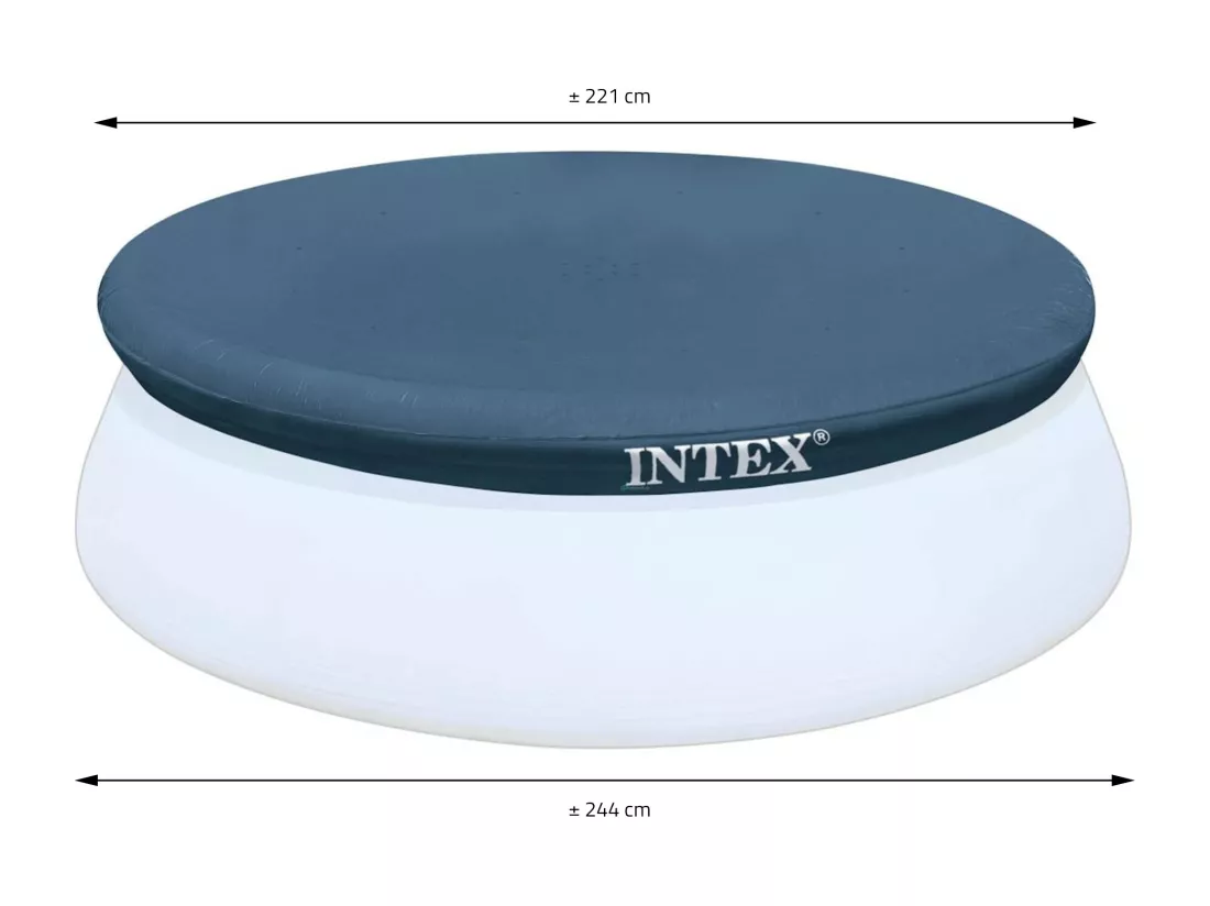 Bâche de protection 244 cm de diamètre piscine autostable ronde Intex