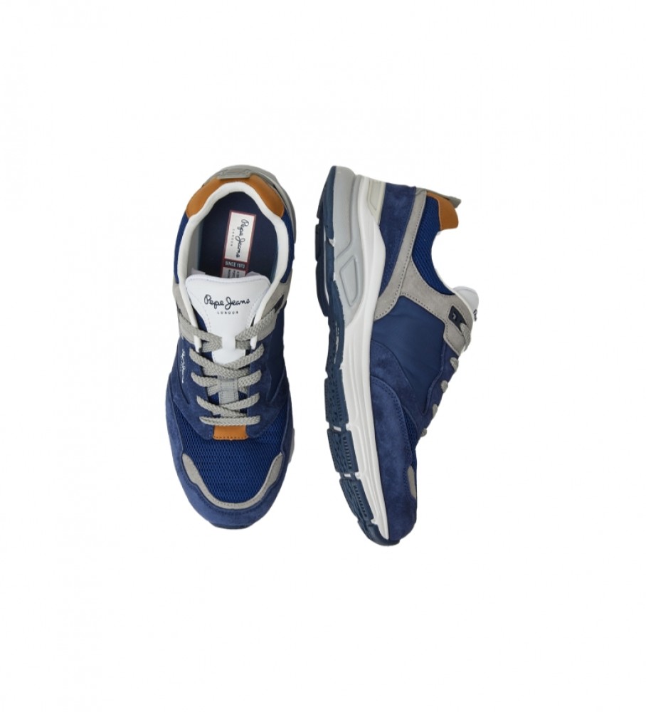 Tênis Pepe Jeans Dave Urban de couro combinado azul