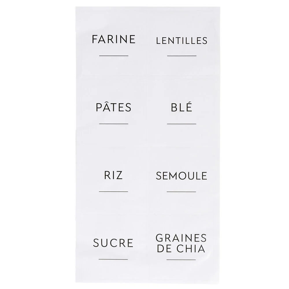 Étiquette adhésive en papier x16 pour cuisine et bocaux