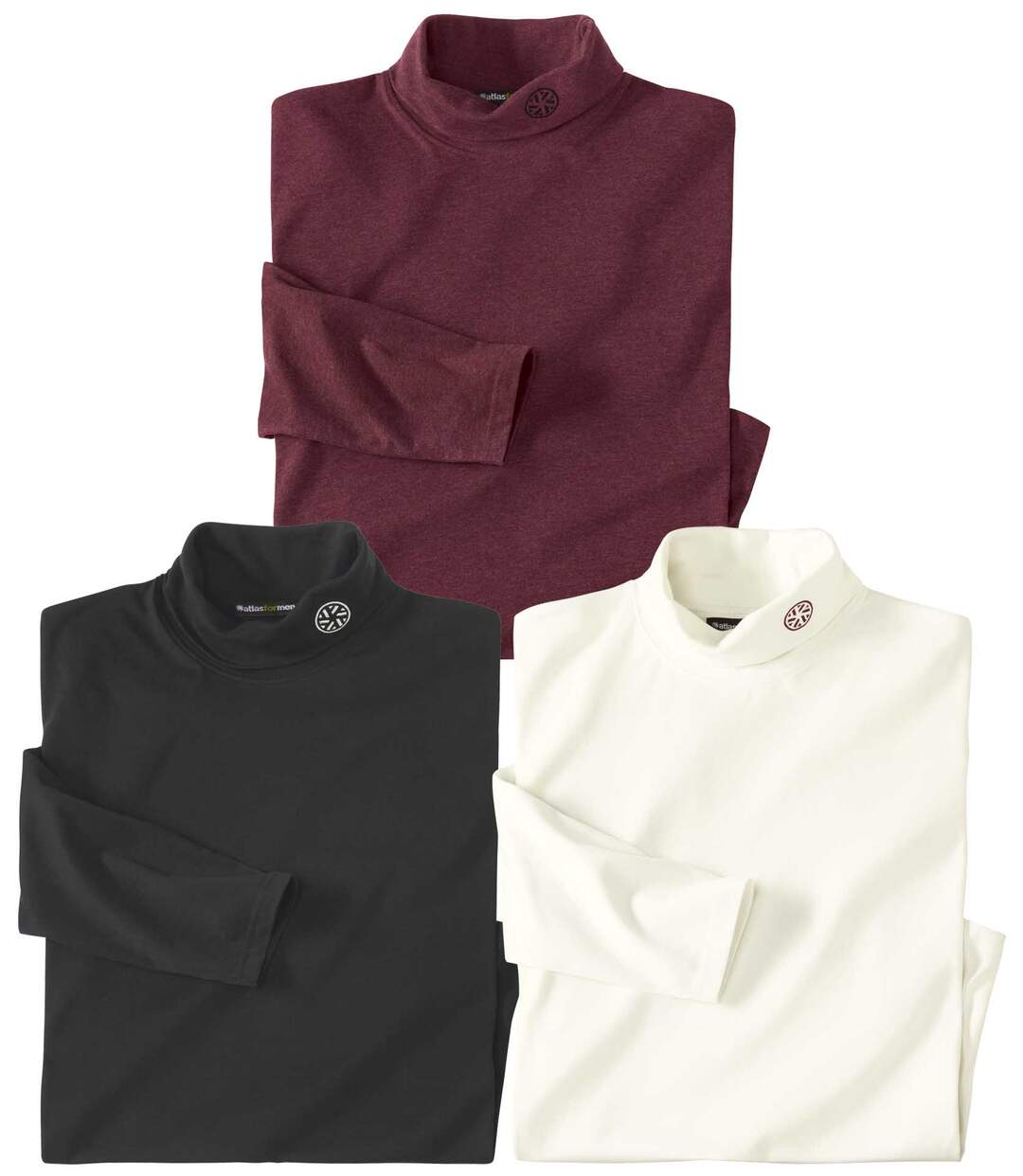Lot de 3 Sous-Pull Col Roulé Snow