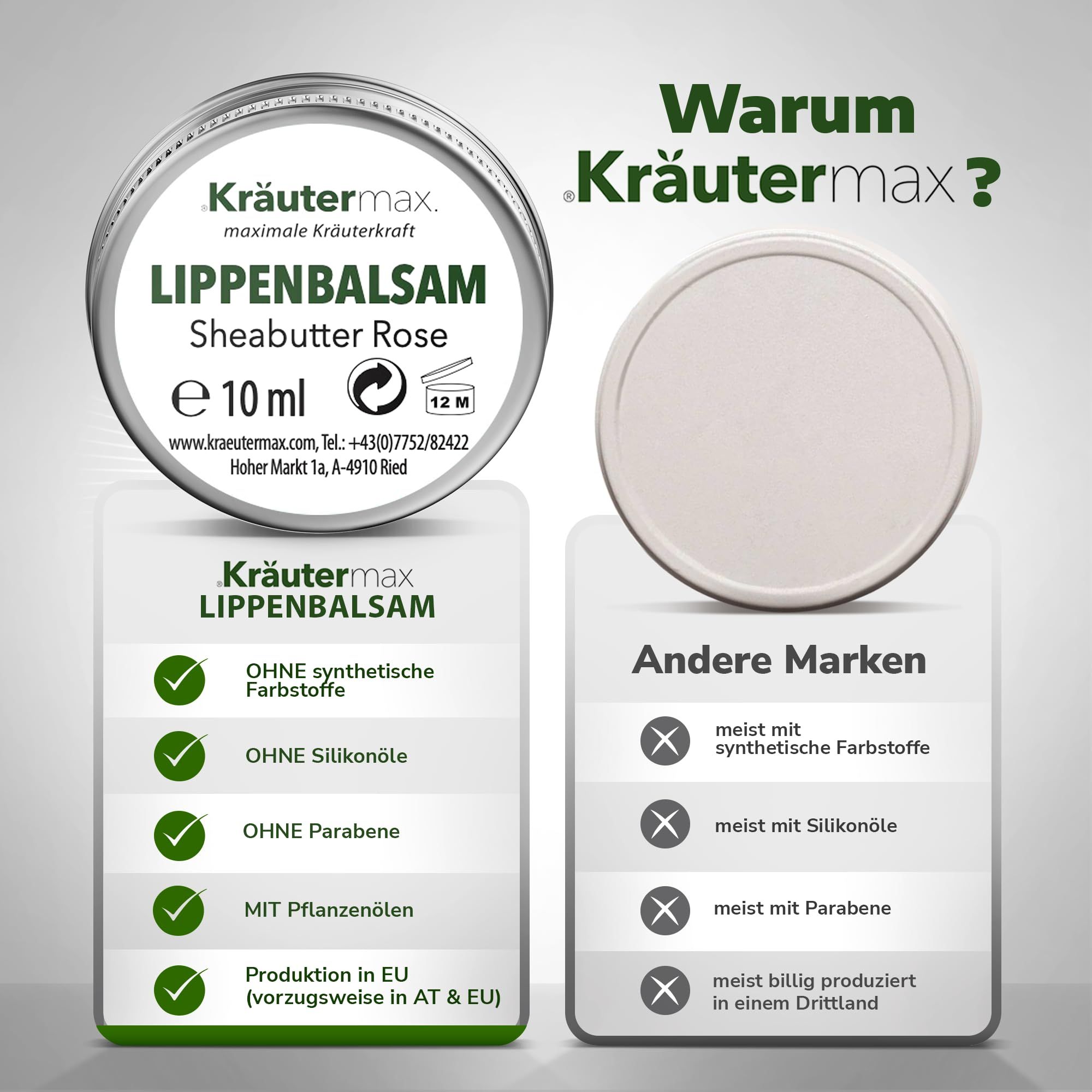 Kräutermax Lippenbalsam Sheabutter Rose