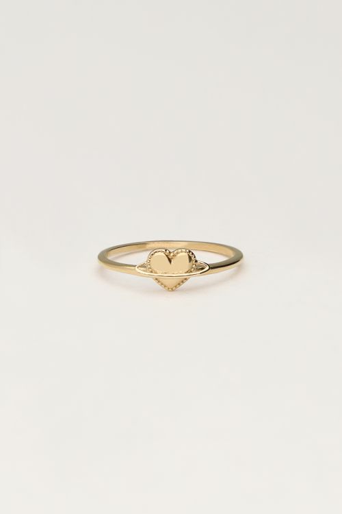 Starry ring met hartjes planeet