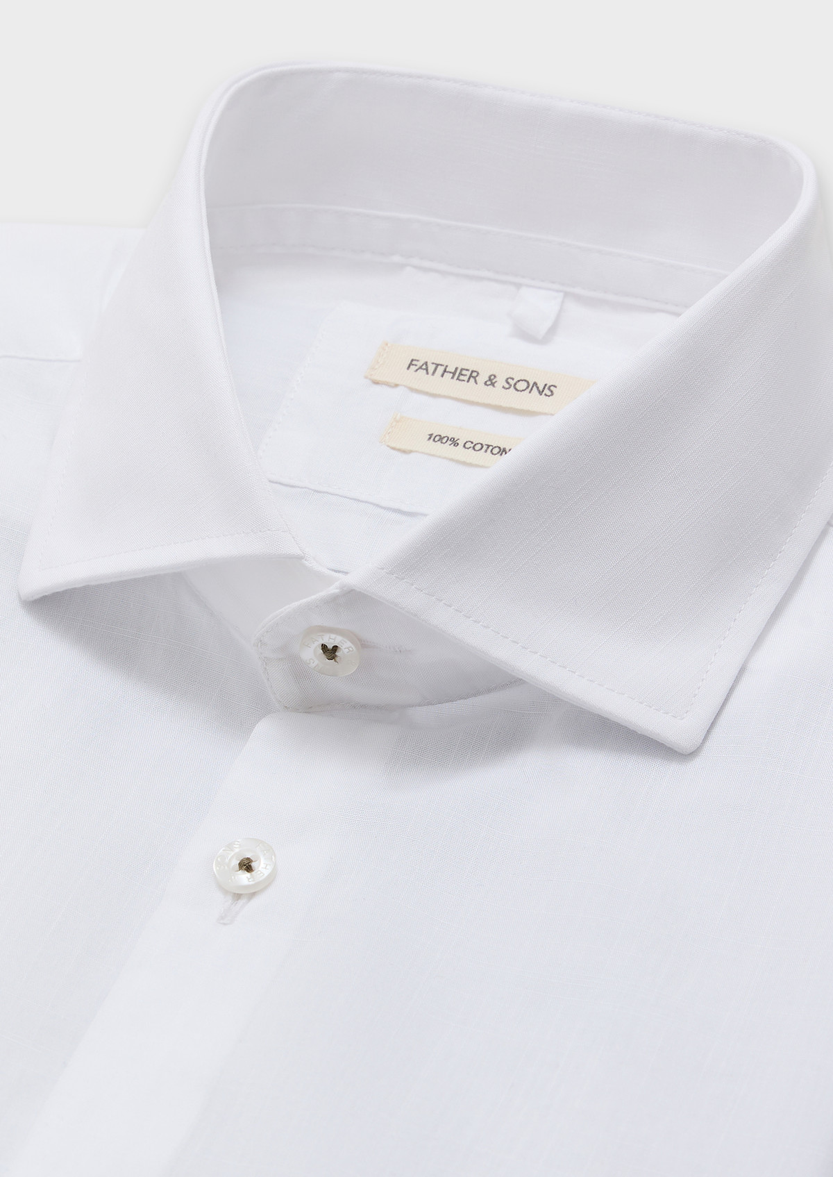 Chemise sport Regular en popeline de coton uni blanc