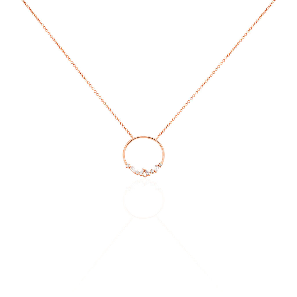 Collier Celene Argent Rose Oxyde De Zirconium