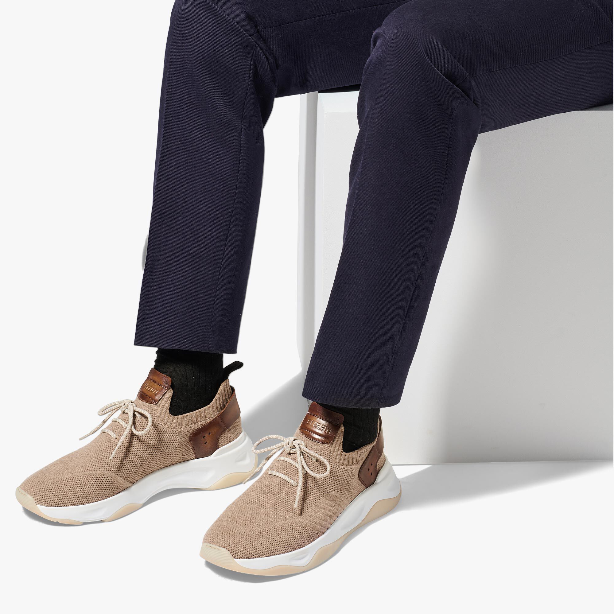 Sneaker Shadow En Cachemire Et Cuir