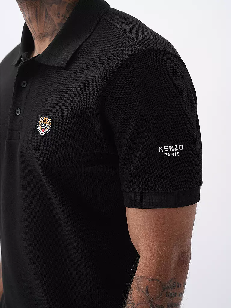 KENZO Poloshirt LUCKY TIGER Slim Fit schwarz