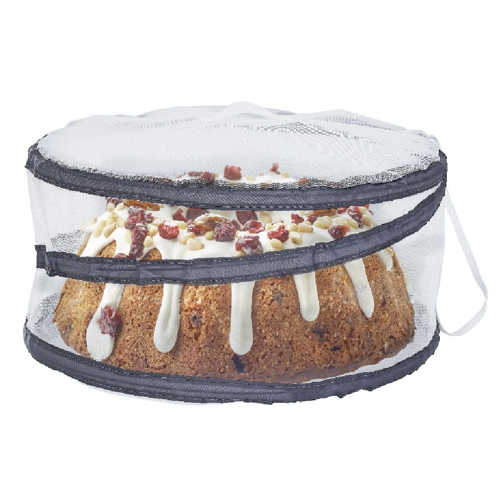 Protège plat rétractable filet tissu x2 - polyester Ø30xH14cm